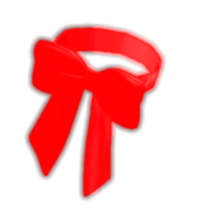 Red neon bow (korblox) [EMMISSIVE]