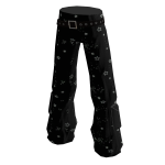 Modern festival stars pants black and white