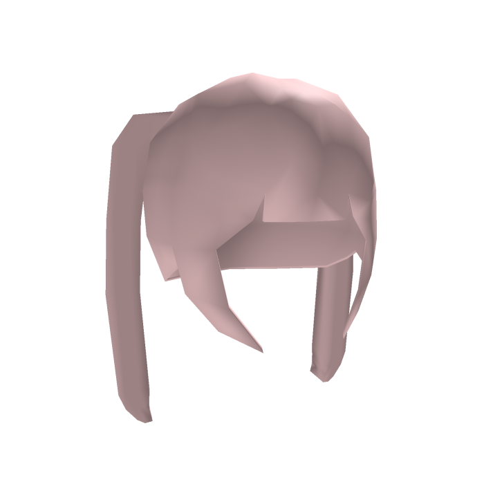 Low Poly Cute Pink Pigtails