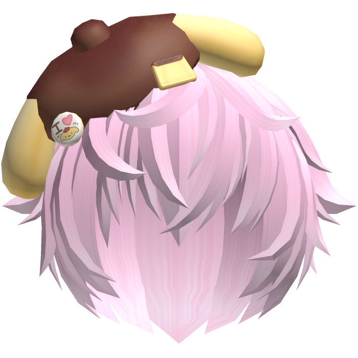 ♡ cute kawaii pompompurin boy hair 🍮 pink