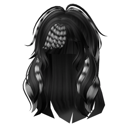 Black White Scene Emo Fashion Ponytail Large Hair Roblox item