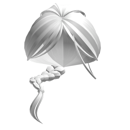 Side Braided Ponytail White Hair Roblox item