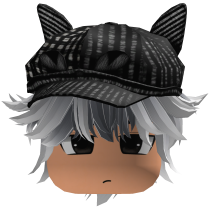 Messy Fluffy Emo Y2K Boy Hair VKAI gray white CAT