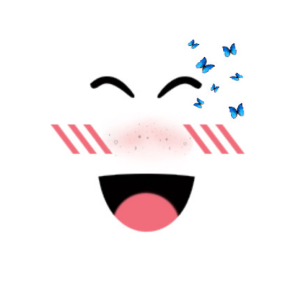 Butterfly happy face with freckles Roblox decal