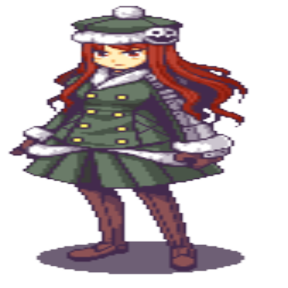 Girl Gunner (Green, Pixel) Roblox decal