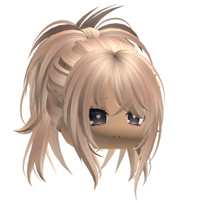 Cute Y2K Igari Short Pony w/ Face (Blonde) Roblox item