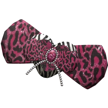 Agejo Gyaru Leopard Hime-Gyal Pearly Bow | Roblox Item