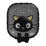 ꒰ Cute black Chococat ruffled pillow ꒱