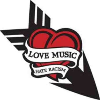 love music hate racism Roblox decal