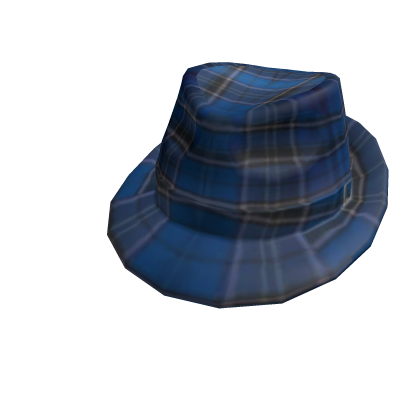 Blue Plaid Fedora