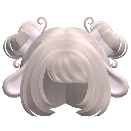kawaii cutesy bunny ears hairstyle in beige