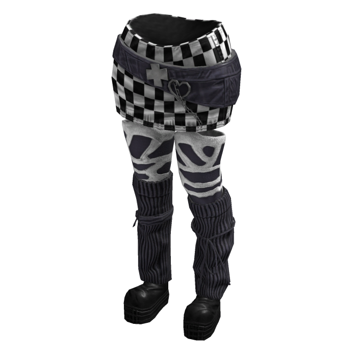 Chic Sporty Ura - Hara Skirt (White Blue Grey)