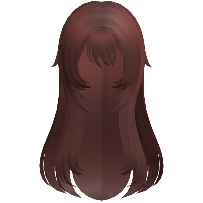 red soft wispy long shoujo girl hair