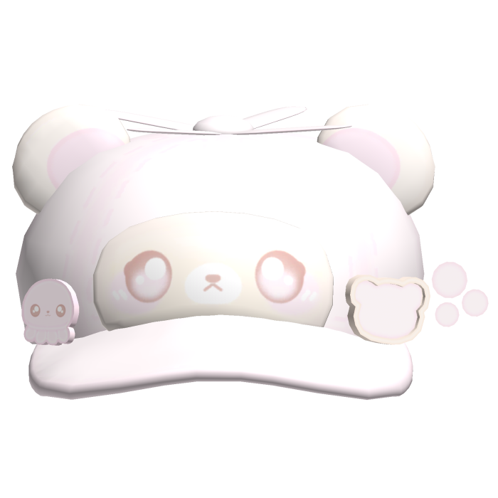 ♡ : pink cutecore silly bubbly bear hat