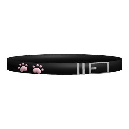 ♡ : 1.0 little paw print collar ୨୧ black Roblox item