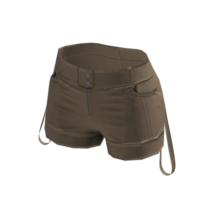 Khaki Leather Strap Shorts thumbnail