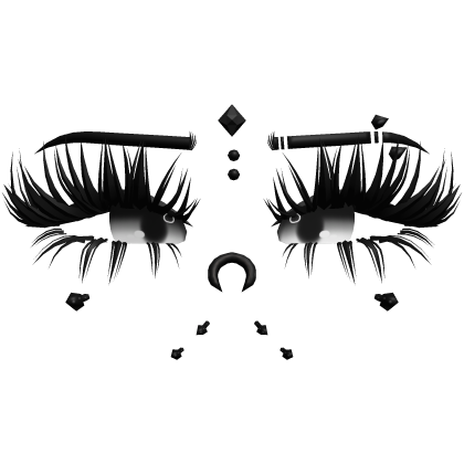 ♡ goth baddie lashes w white eyes + piercings