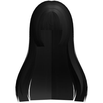 Long Straight Hime Hair in Black