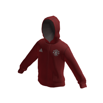 Manchester United Red Anthem Jacket 24/25 Hood Up