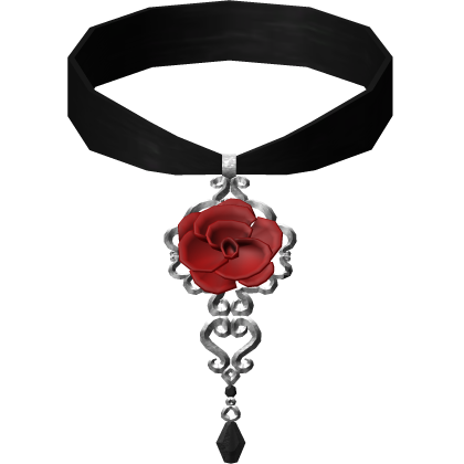 Vampire Rose Silver Choker thumbnail