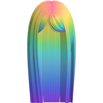 Sleek Popular Long Straight Hair (Rainbow) Roblox item