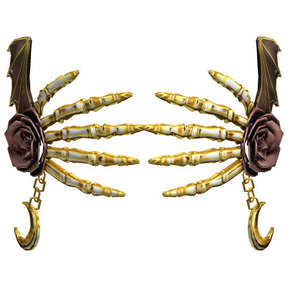 Skeleton Rose Hands Mask