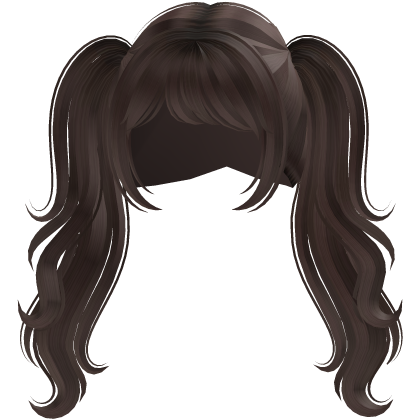 Gyaru Messy Wispy Front & Back Twintails (Brown) Roblox item