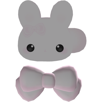 ♡・Cutesy winter pink fluffy bunny hairclip