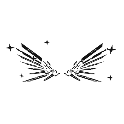 Cartoony White Wings with Aura Roblox item