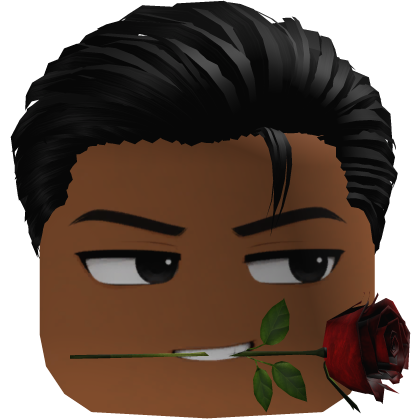 Black Slickback Cuteboy w/ Rose 