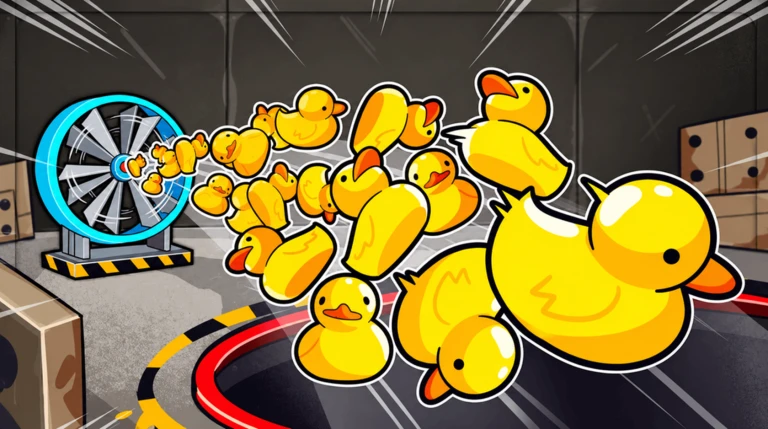 Fill a hole with a million ducks🦆
