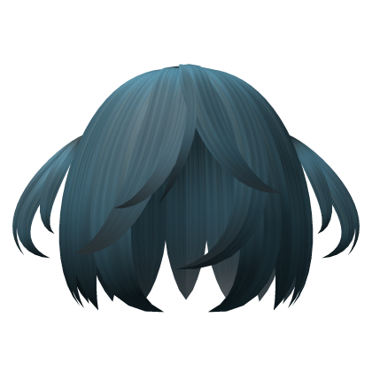♡⸝⸝ blue anime emo wispy short pigtails