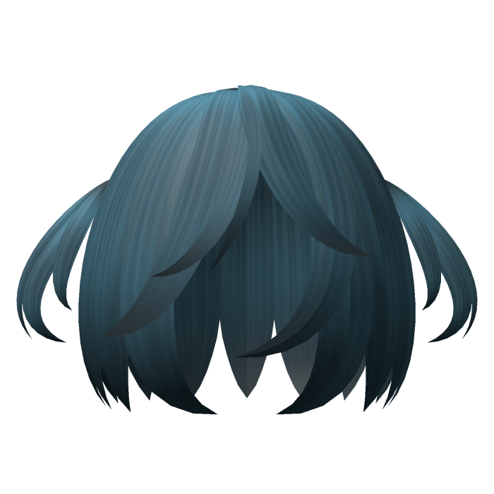 ♡⸝⸝ blue anime emo wispy short pigtails