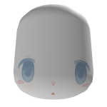 ♡:  kawaii blue moe chibi face