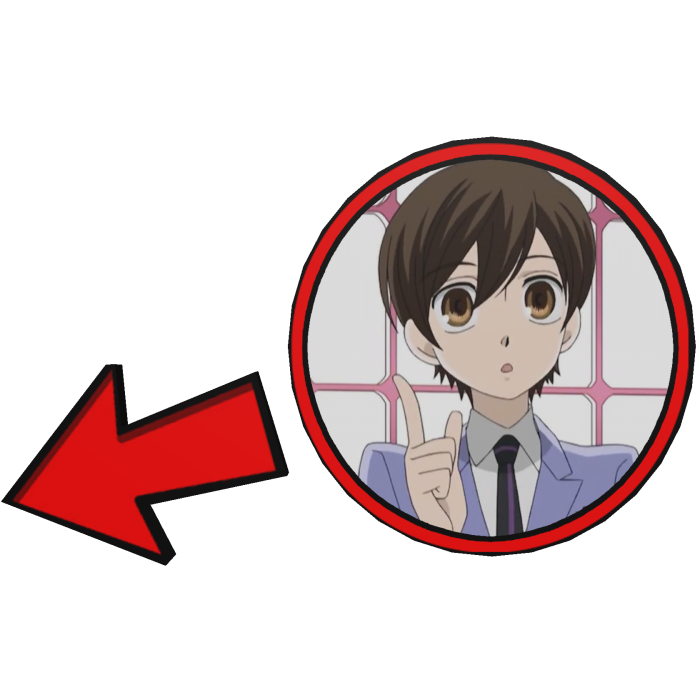 Haruhi Fujioka Pointing Meme Circle Ouran