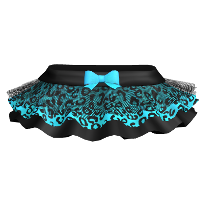 Leopard Print Blue Skirt Black Tulle [3.0] Roblox item