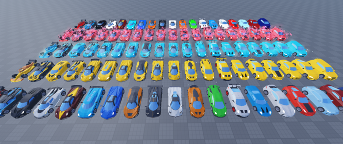 95 Low-Poly Supercar Pack | 5 Variants | Car Model preview 1