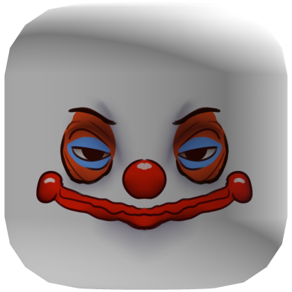 Creepy Red Smiling Clown Face W/ White Face Paint Roblox item