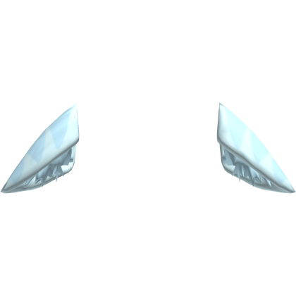 ♡ Big Fluffy Sad Baby Blue Raccoon Cat Ears ♡