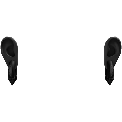 さ 00g black spike earrings + ears / black Roblox item