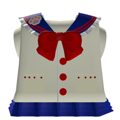 ♡ | kawaii japanese school dress (blue and red) Roblox item