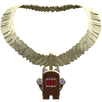 Cutesy Iced Out Domo Kitty Chain Necklace 1.0