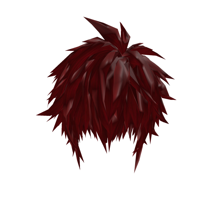 Spiky Anime Hair: Crimson Red