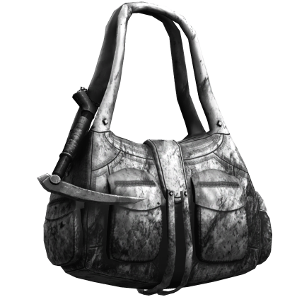 White Dirty 3.0 Y2K Cargo Shoulder Bag w/ Scythe