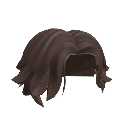 Brown Messy Wavy Middle Part