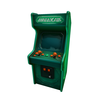 Futuristic Emerald-Green Arcade Machine
