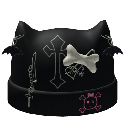 y2k goth beanie