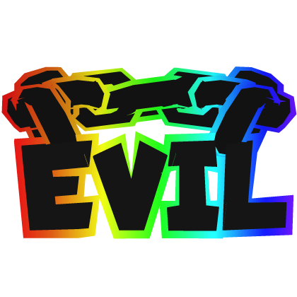 Rainbow Cartoony Evil Chain