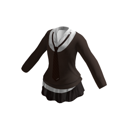 Preppy Tie Skirt (brown)
