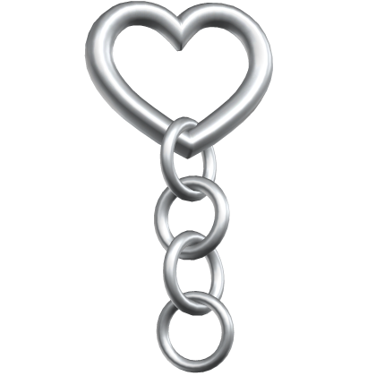 heart keychain on your head
